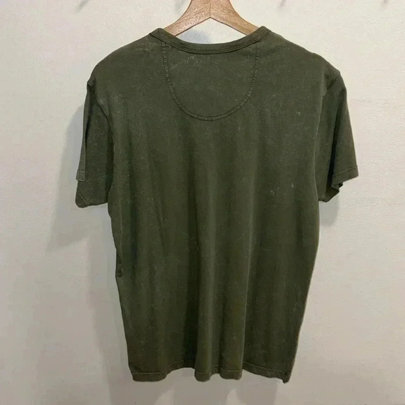 Katin Short Sleeve Henley - Olive Sand Wash - Size Small - Picture 2 of 5